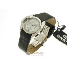 BREIL Chrono Liberty quarzo acciaio cinturino pelle nera BW0048 new